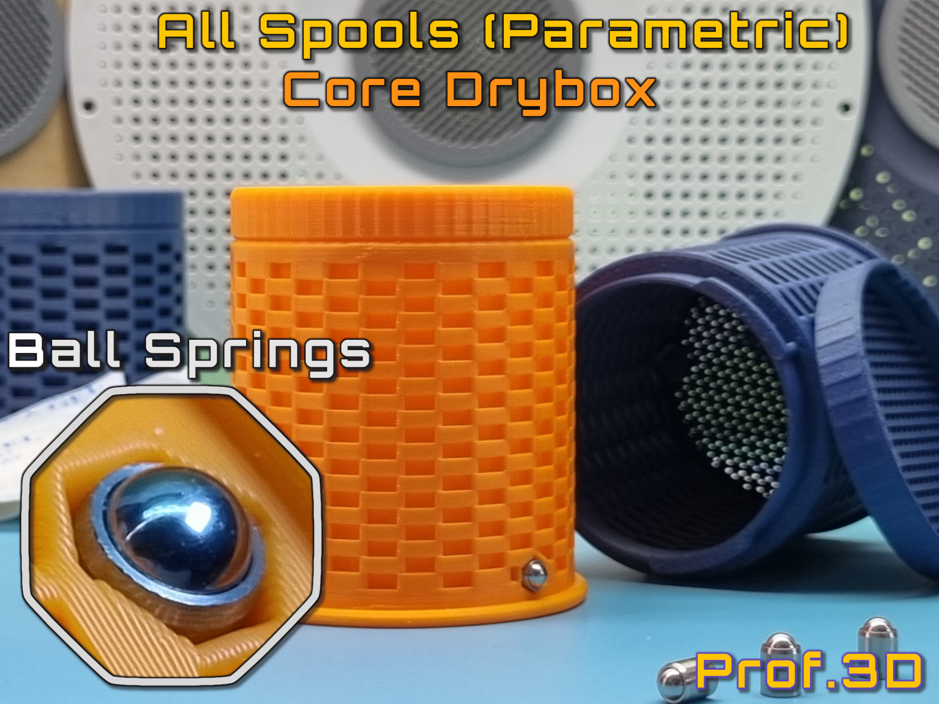 Parametric Ball Spring Desiccant Spool Insert