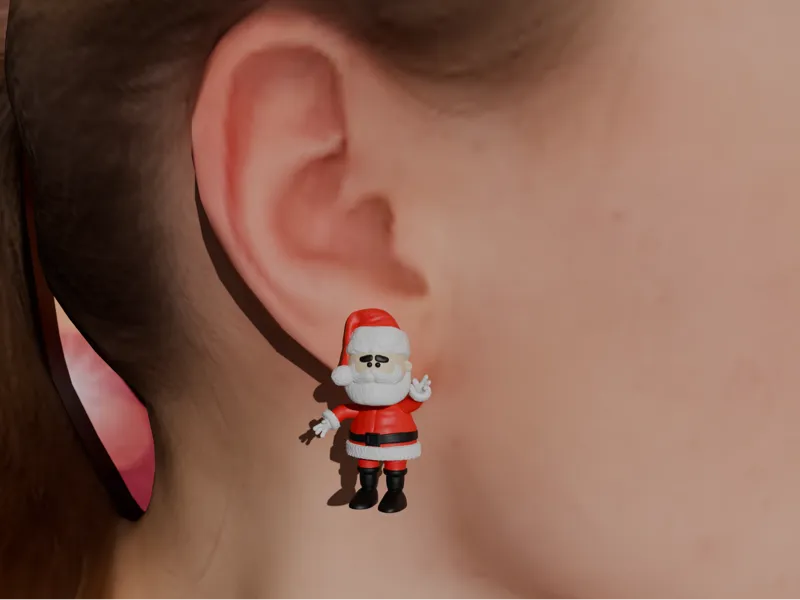 Santa Earring