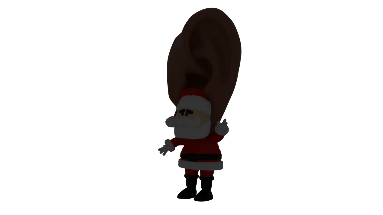 Santa Earring view 3