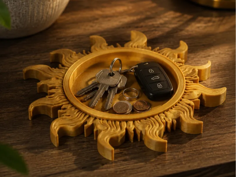 Sun flame style tray