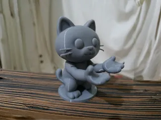 Cat Pen Holder - Kneeling Cat Kitty