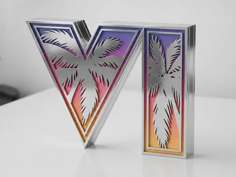 Accesorio para impresora 3D: GTA 6 Logo Without Text (NO AMS) — referencia de MakerWorld