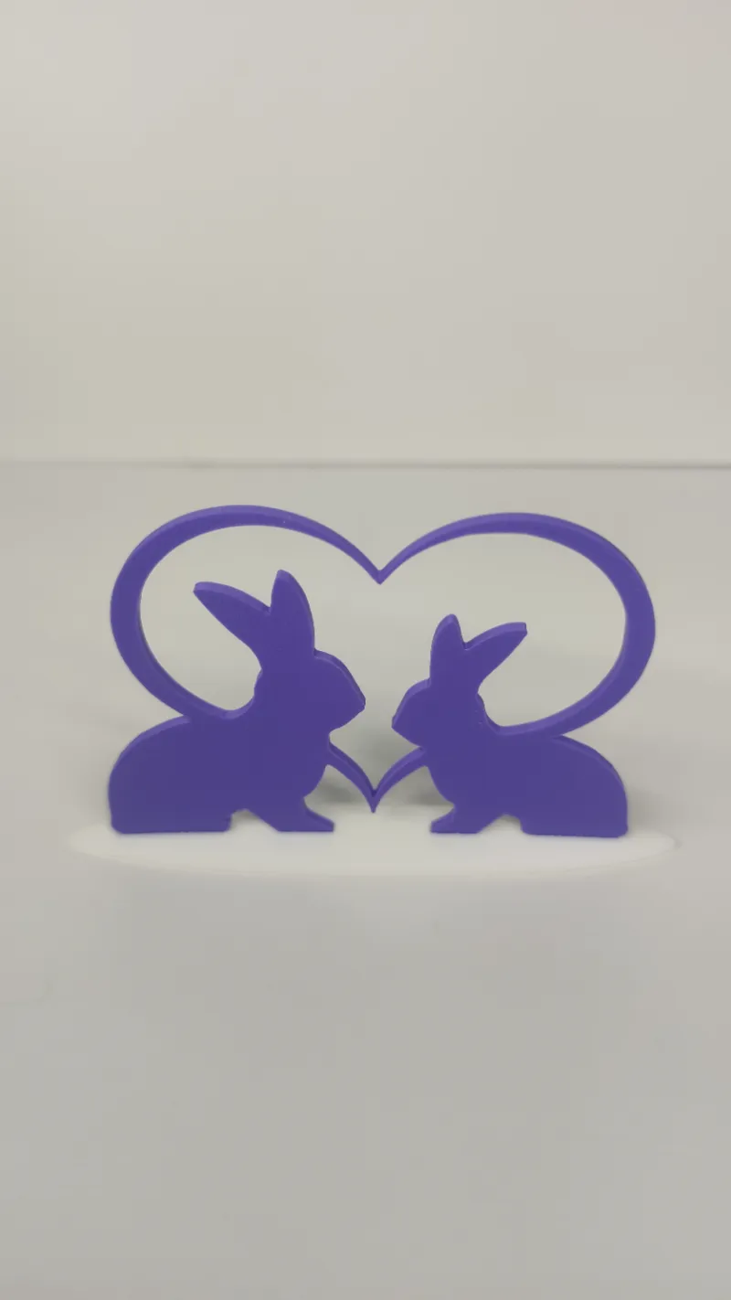 Easter bunny couple standing