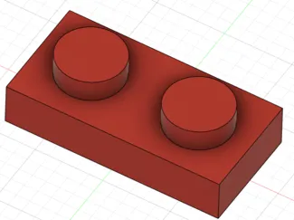 Lego 2 by 1 flat
