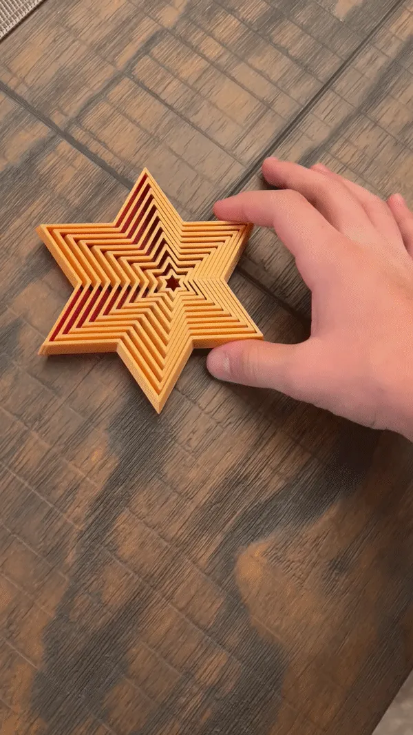 Étoile pliable à six branches