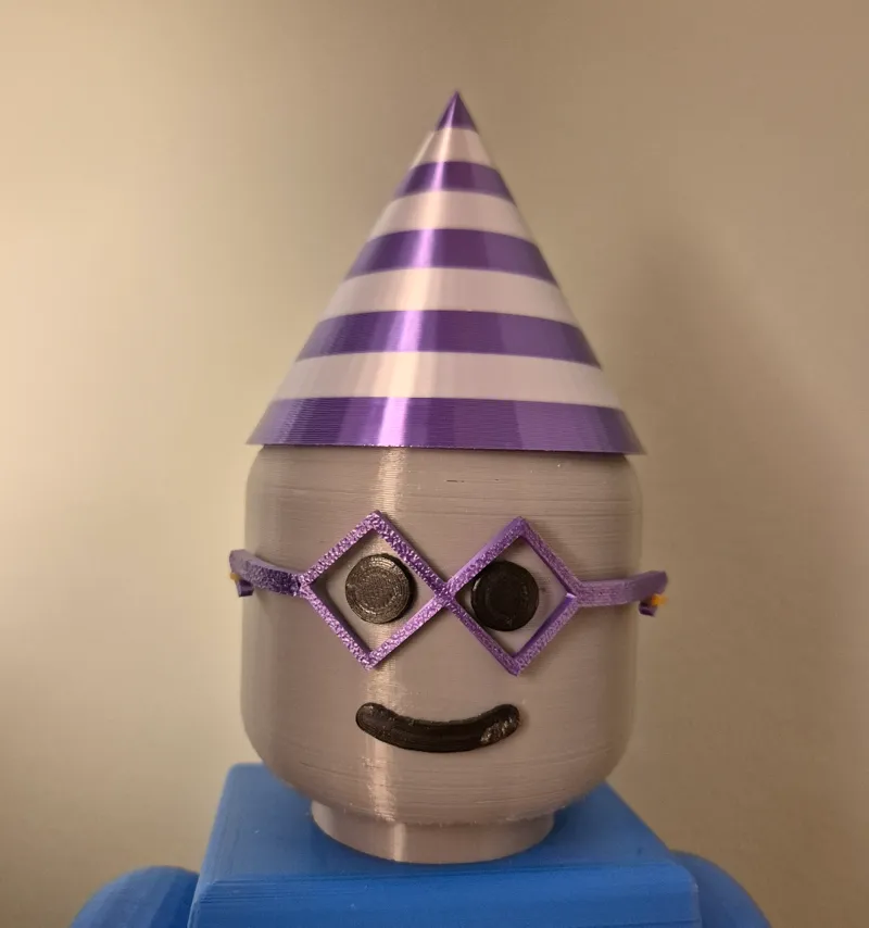 Brick Man New Year Party Hat And Glasses