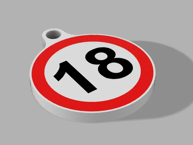 Speed limit 18 Keychain - Multicolor