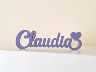 Claudia, scritta da appoggio con nome