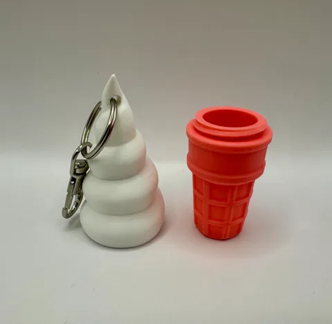 Ice Cream Chapstick Holder Keychain view 4
