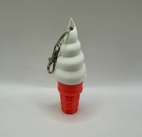 Ice Cream Chapstick Holder Keychain view 3