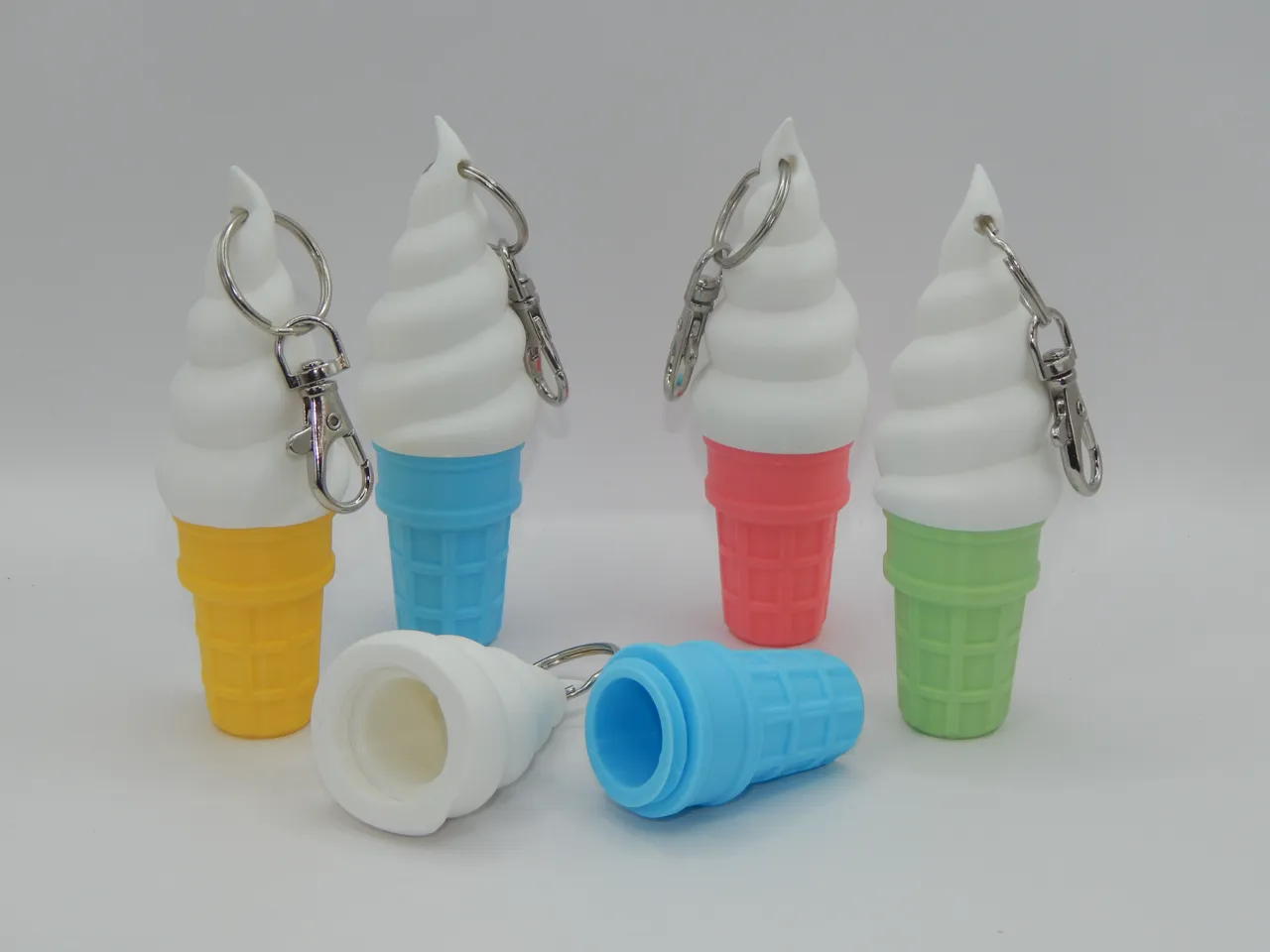 Ice Cream Chapstick Holder Keychain view 2