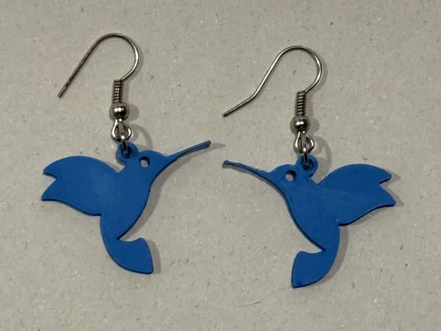 Delicate Hummingbird Silhouette Earrings
