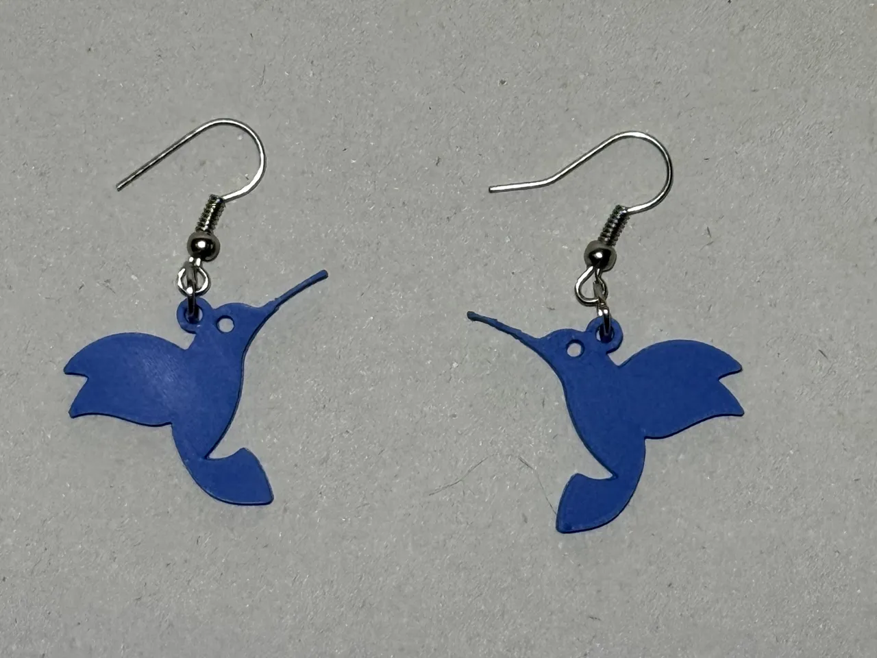 Delicate Hummingbird Silhouette Earrings view 2