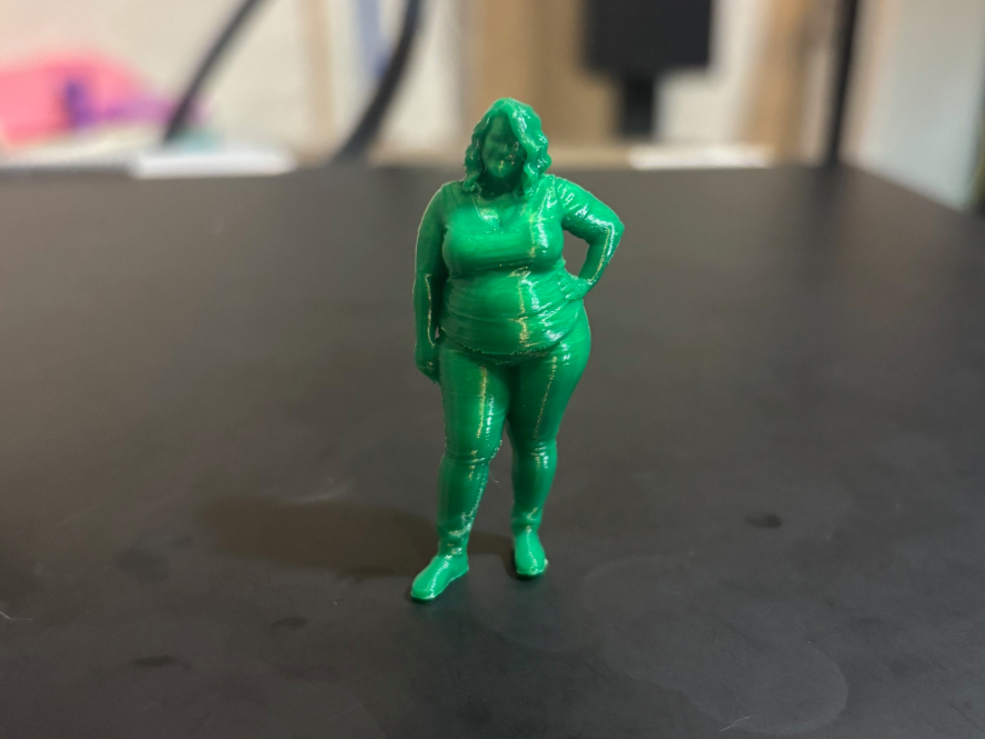 diorama miniature - smiling lady 3D model