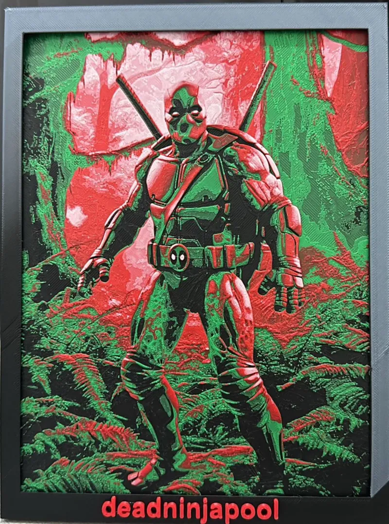 deadpool as a ninja turtle exclusive hueforge