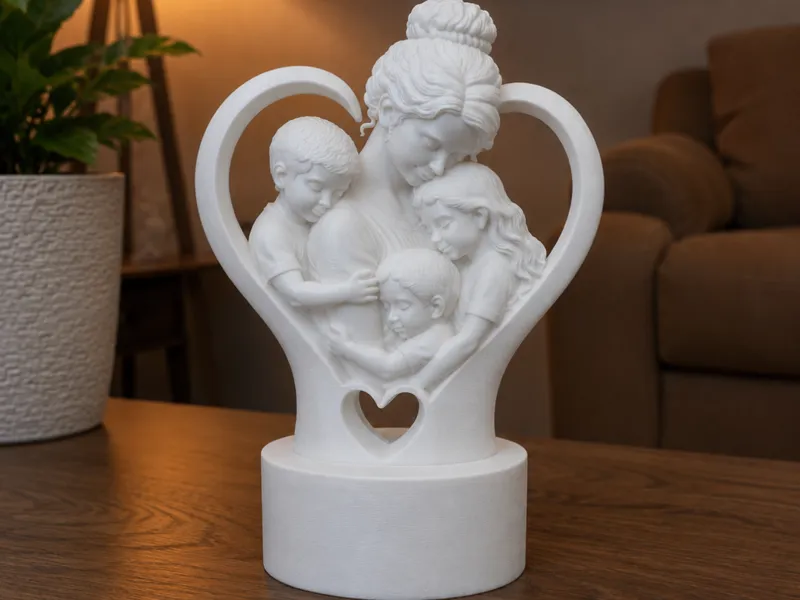 Escultura Abraço de Mãe Amor que Une a Família