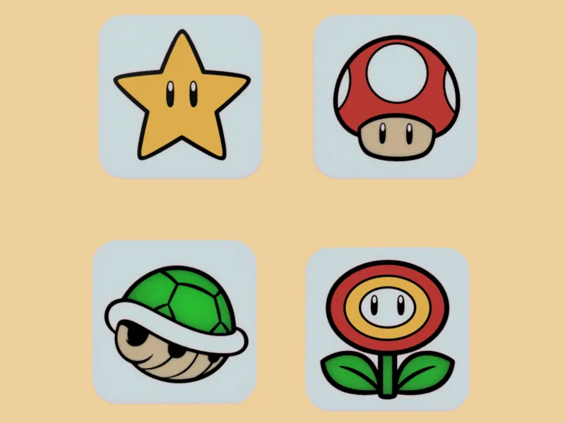 Super Mario Bros Coasters first layer color