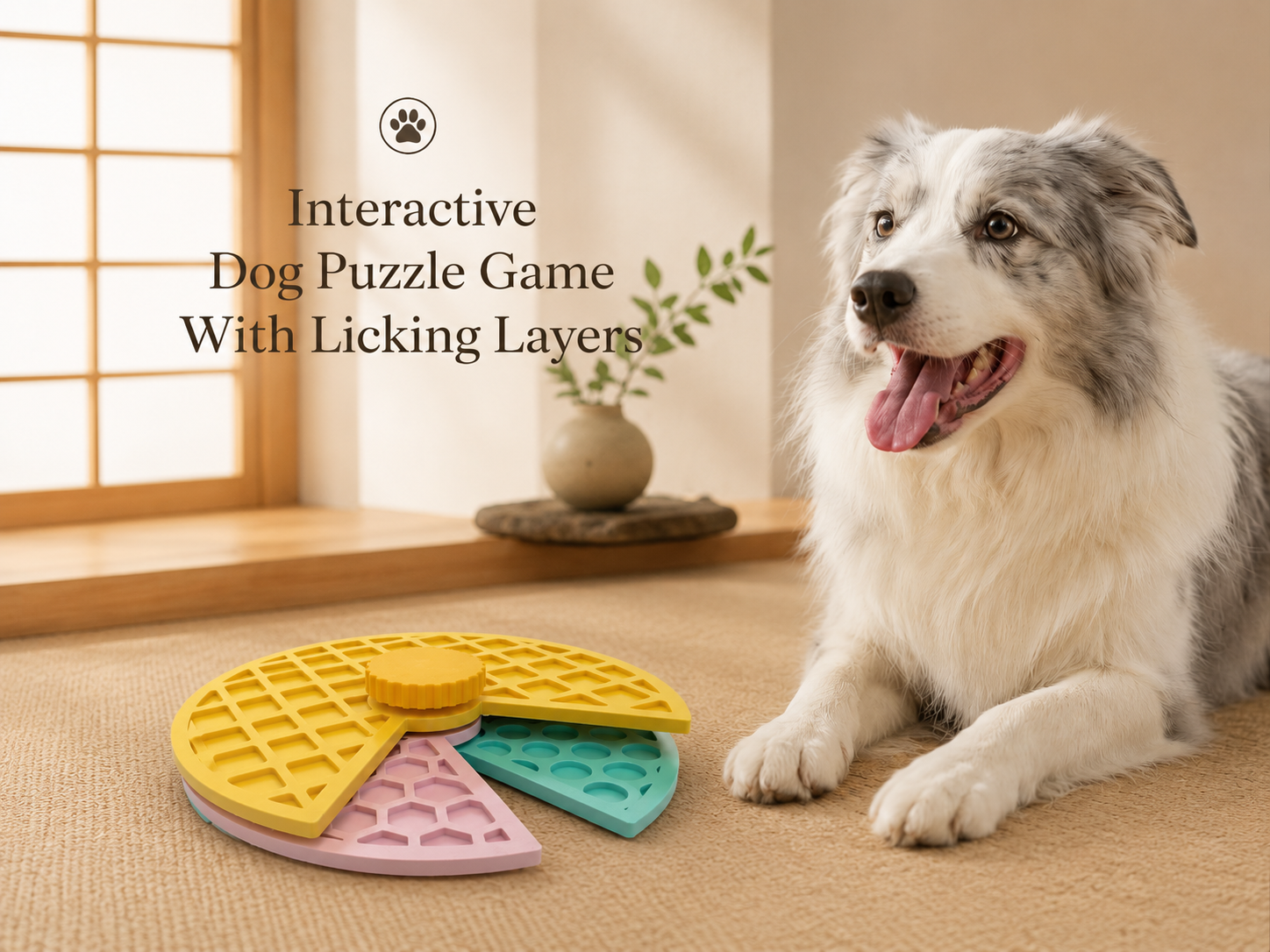Interactive Pet Feeder w/ Rotating Licking Layers