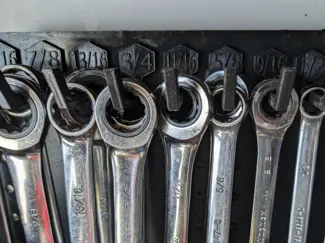 7/16 to 15/16 inch wrench holder + peg hooks