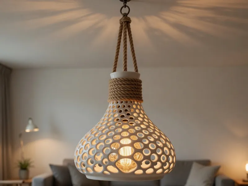 Chapeau de lampe abat jour de plafonier  Voronoi