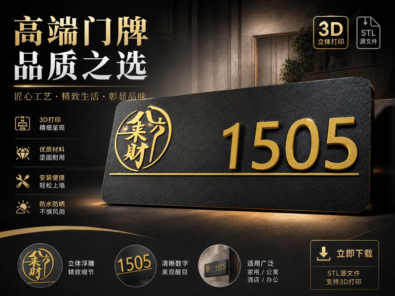 八方来财门牌号