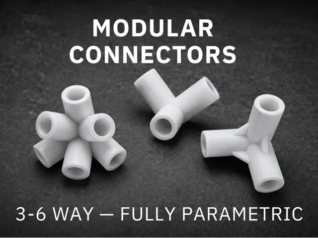 Customizable 3–6 Way Connector – Any Angle Joint