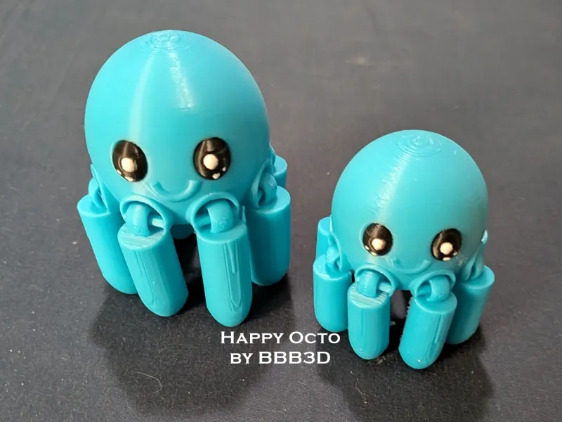 Happy Octo - articulated- free commercial use
