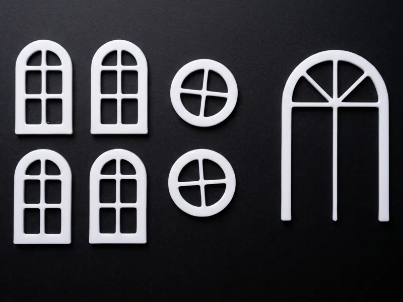 Small Windows and doors set for house