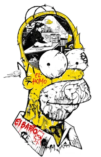 Homer Simpson Wall Fan Art
