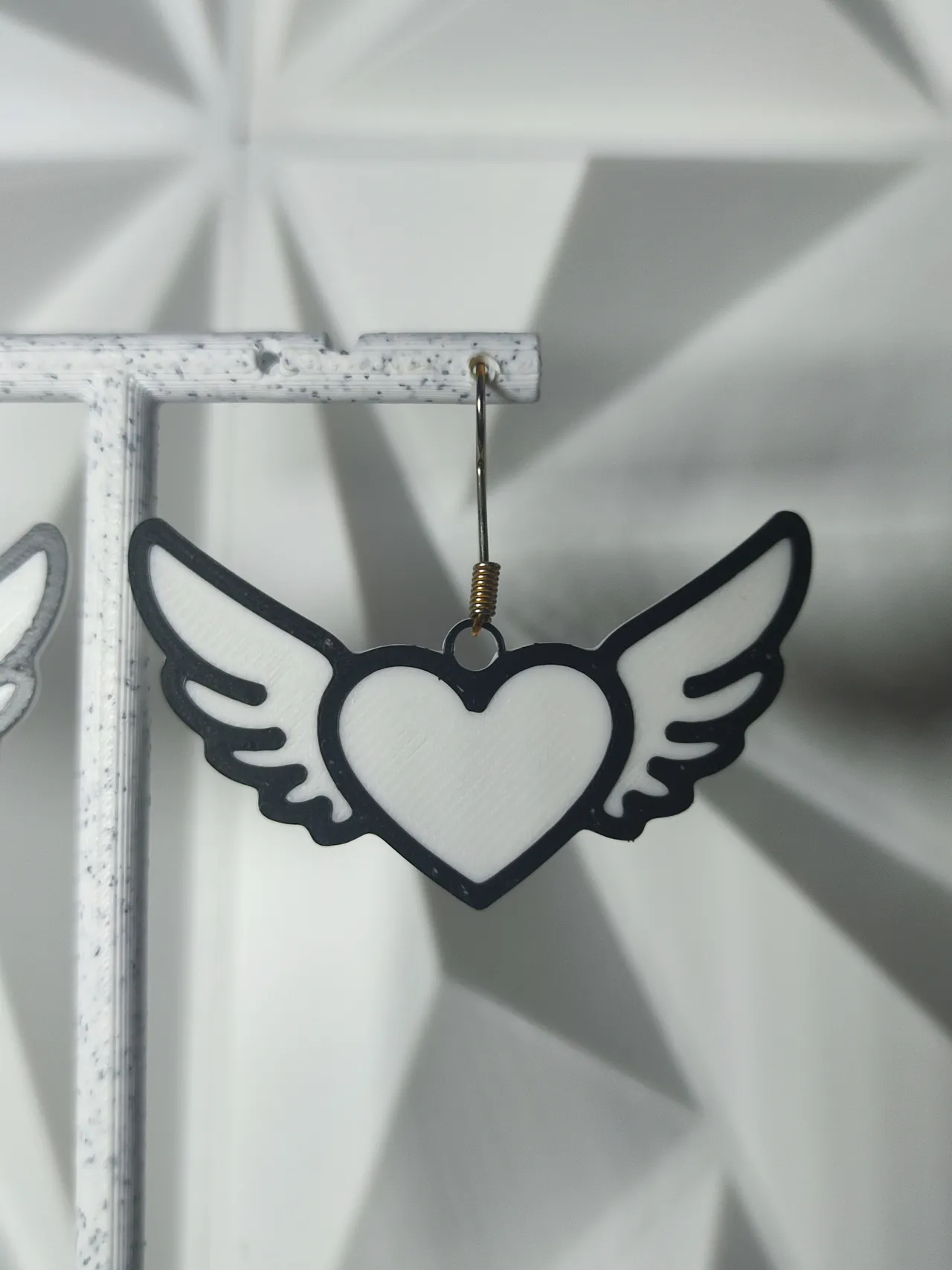 Aretes Pixel Heart Wings view 4