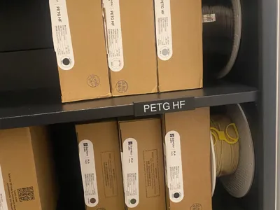 Filament Rack Labels. 