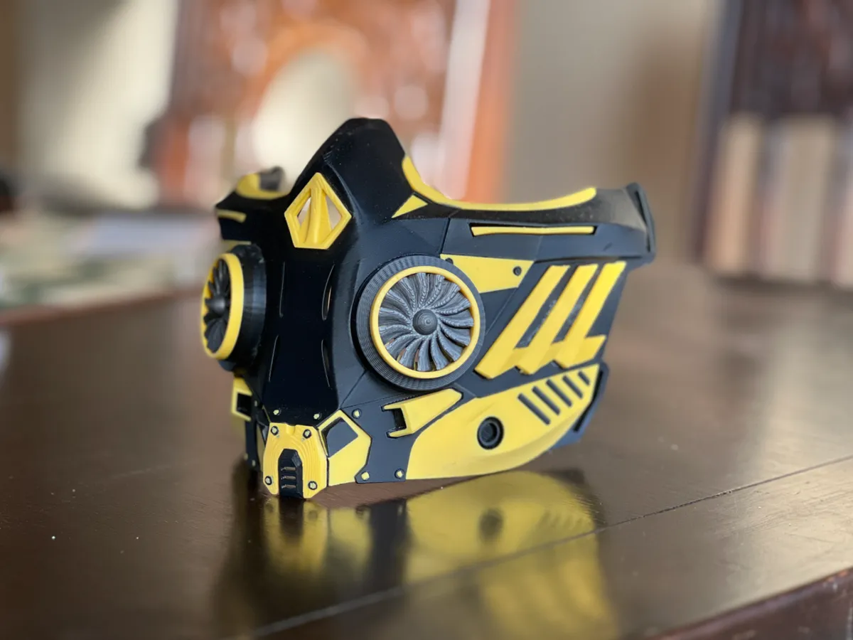 Biohazard Tactical Cyberpunk Half Mask - Free 3D Print Model - MakerWorld