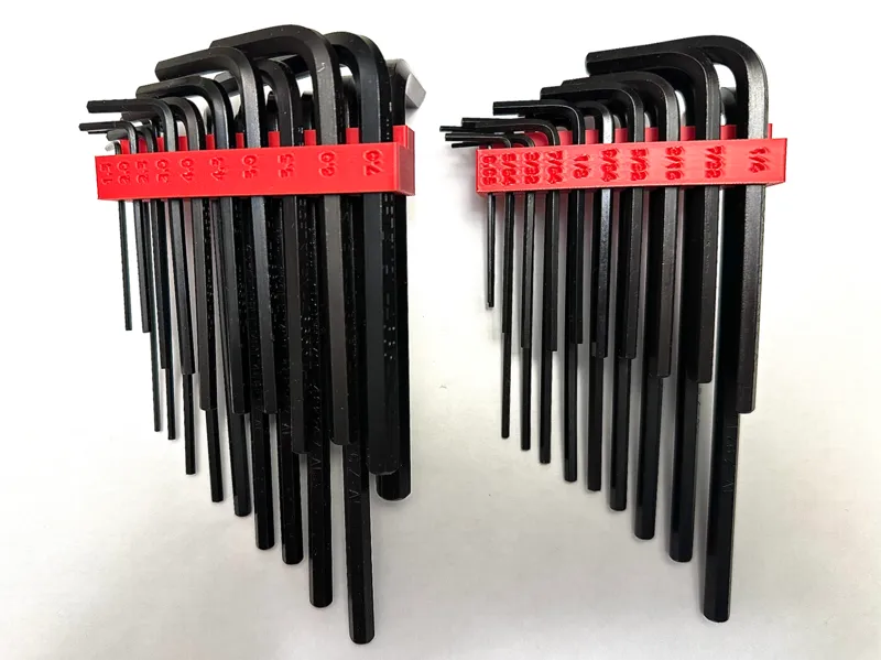 Hex key holders for 20-pc sets, metric & imperial