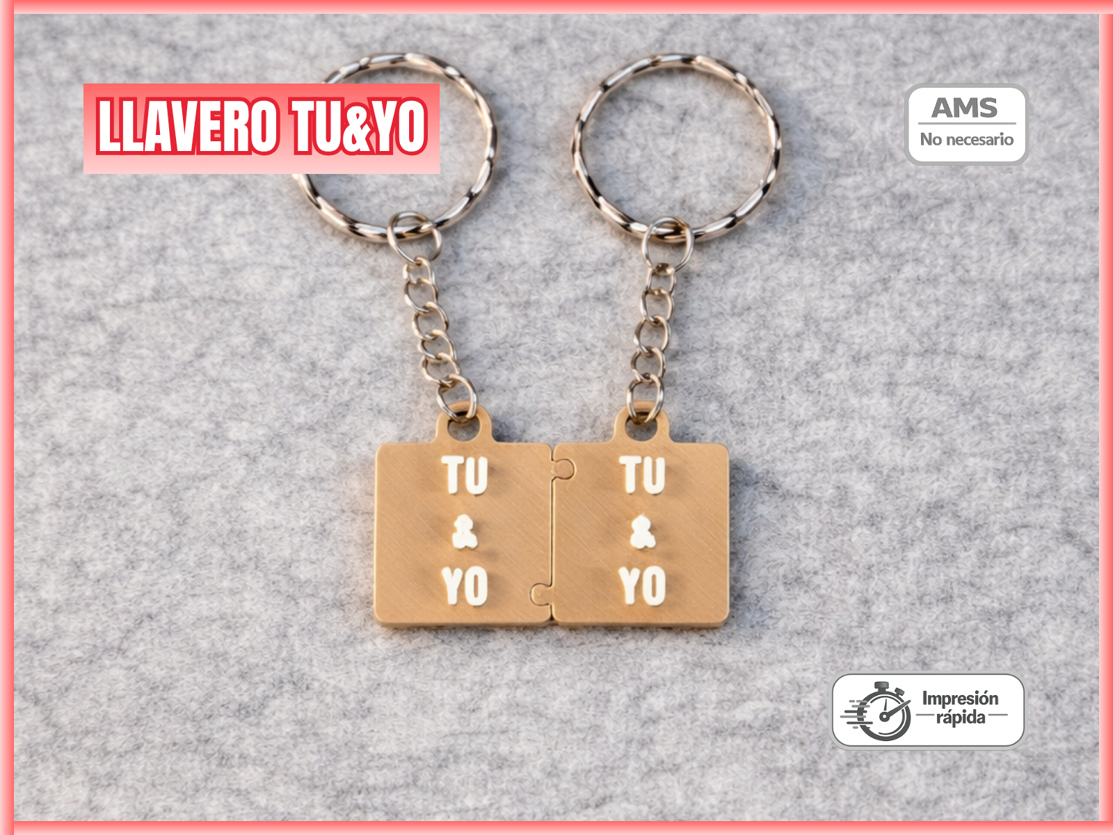 Llavero “Tú & Yo” para Parejas - Puzzle Conectable
