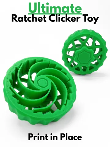 Objeto manipulable: Ultimate Ratchet Clicker Fidget (Print in Place) — vista de referencia 2