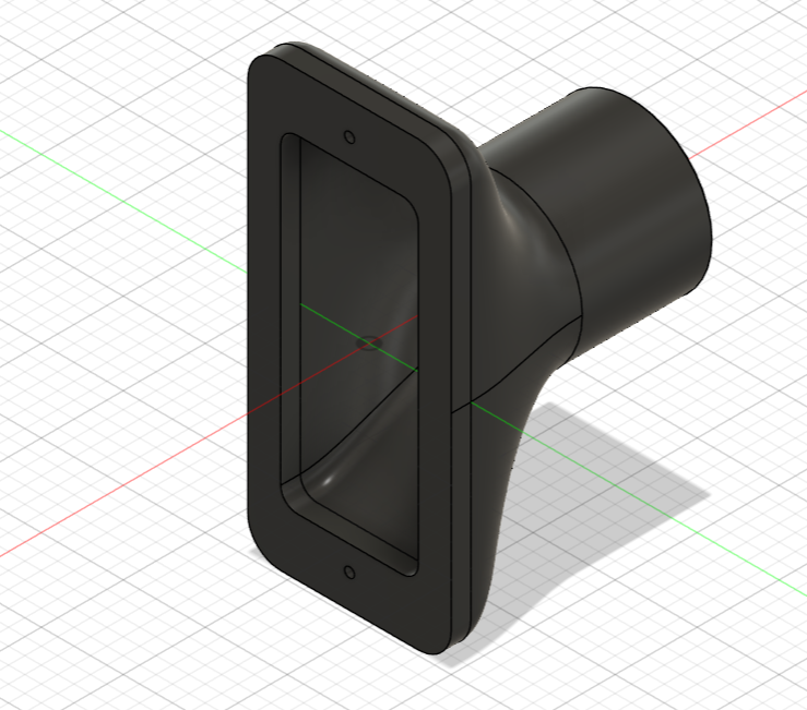 Miniatura 1 do modelo 3D P2S后出风口接头（50MM）