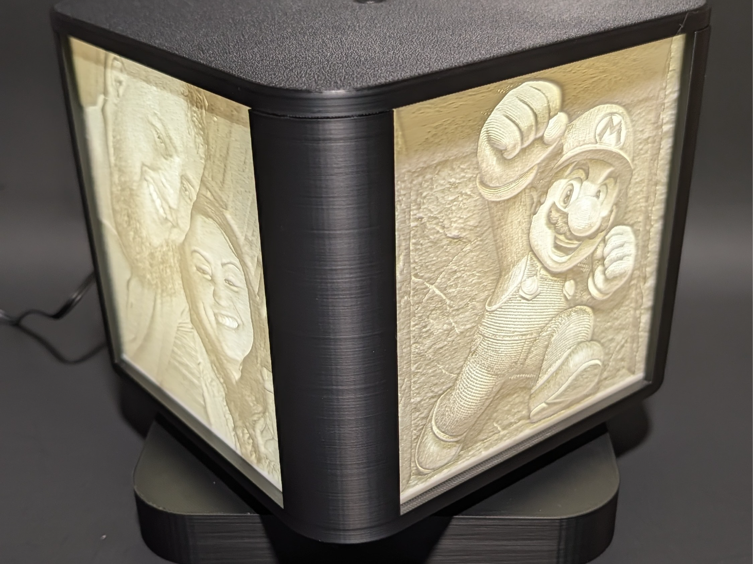 Spinning Lithophane Cube