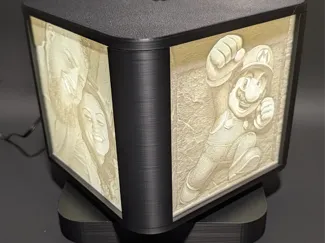 Spinning Lithophane Cube