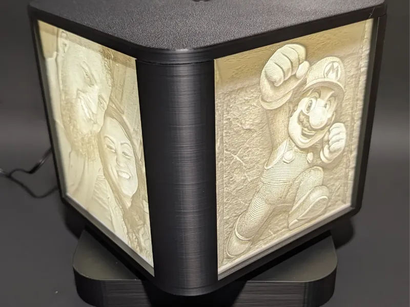 Spinning Lithophane Cube