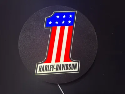 Harley Davidson #1 Lightbox Sign