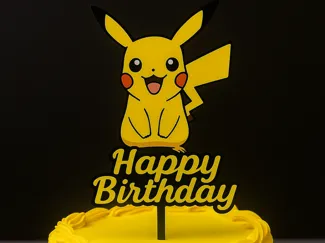 Cake topper Pikachu birthday