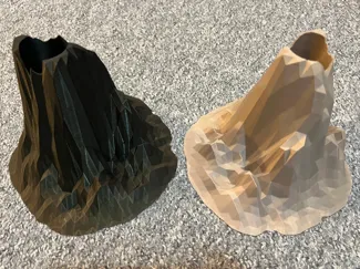 Lowpoly volcano for home experiment