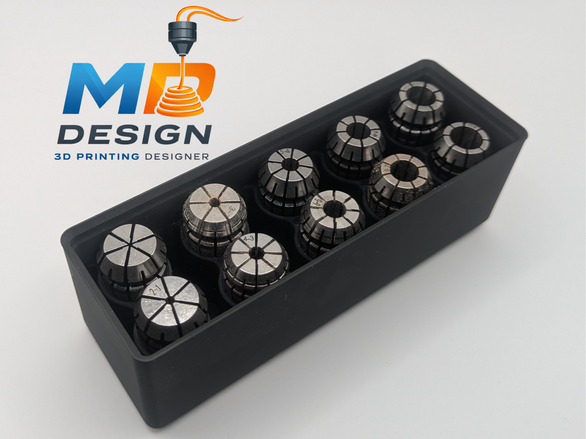 Miniatura 2 do modelo 3D Gridfinity Holder for ER16 Collets
