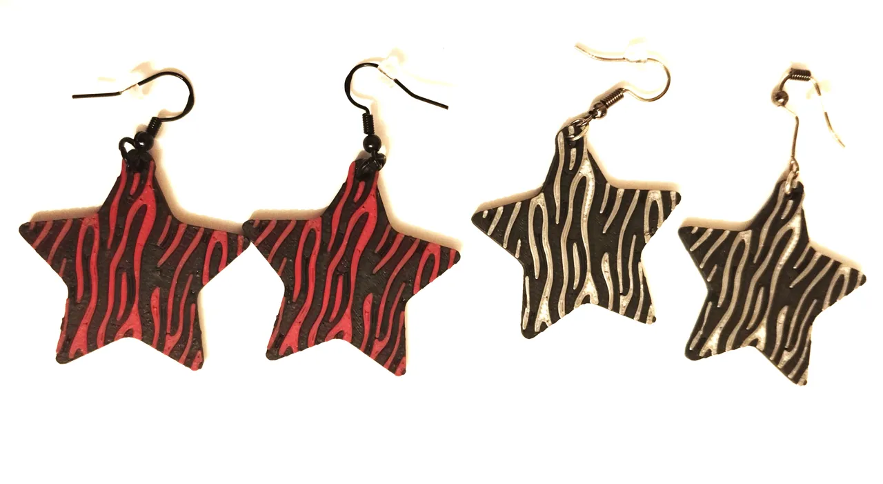 PENDIENTES ESTRELLA ANIMAL PRINT view 4