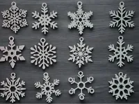 12 flocons de neige décoratifs de Noël — photo 2