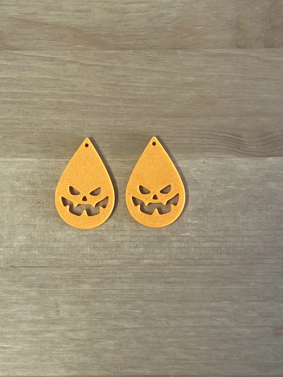 pumpkin earrings view 2