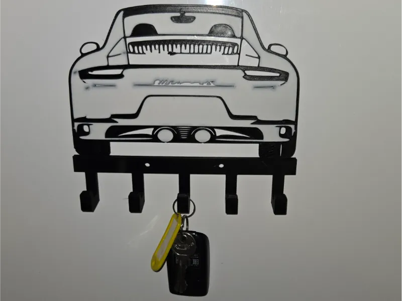 Porte clé mural Porsche