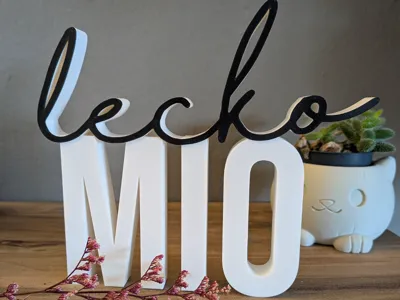 Lettering "lecko Mio"