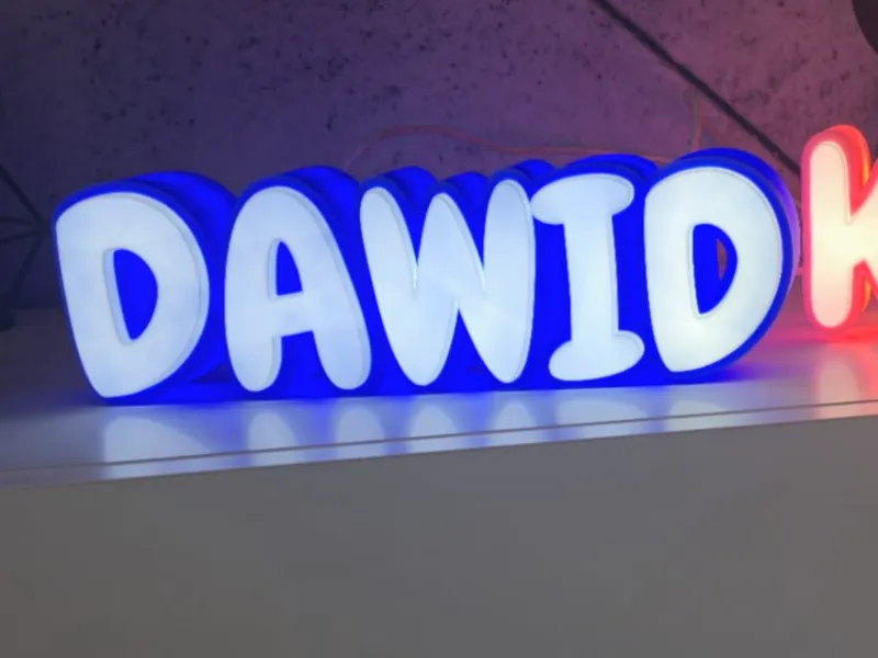 Dawid - personalizowana lampka LED