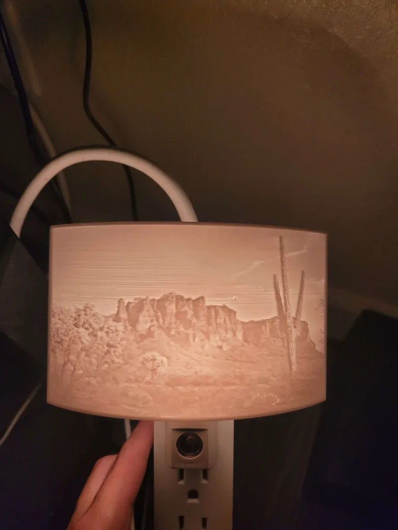 Desert Model Night Light Lithophane